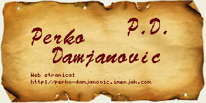 Perko Damjanović vizit kartica